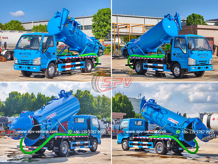 ISUZU 100P 4,000 Litres Waste Liquid Collection Vehicle - Tank Lifting
